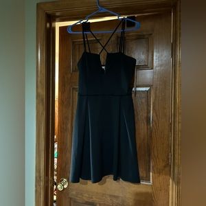 Black Strappy Cocktail Dress.